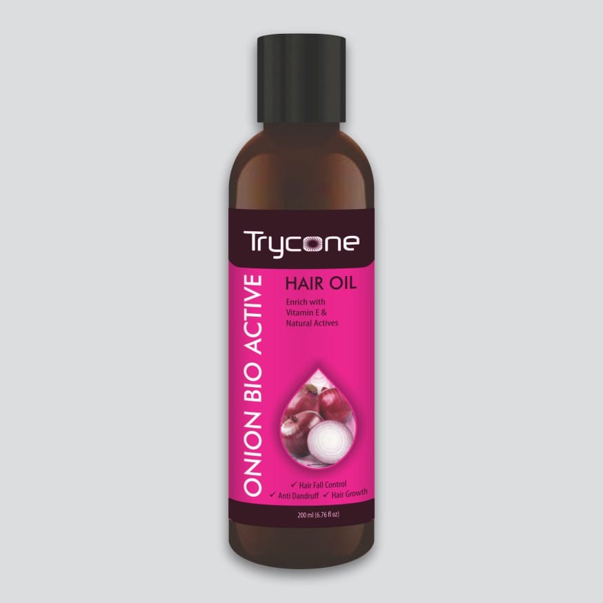 Trycone Onion Hair Oil Enrich with Vitamin E & Natural Actives, 200 ml