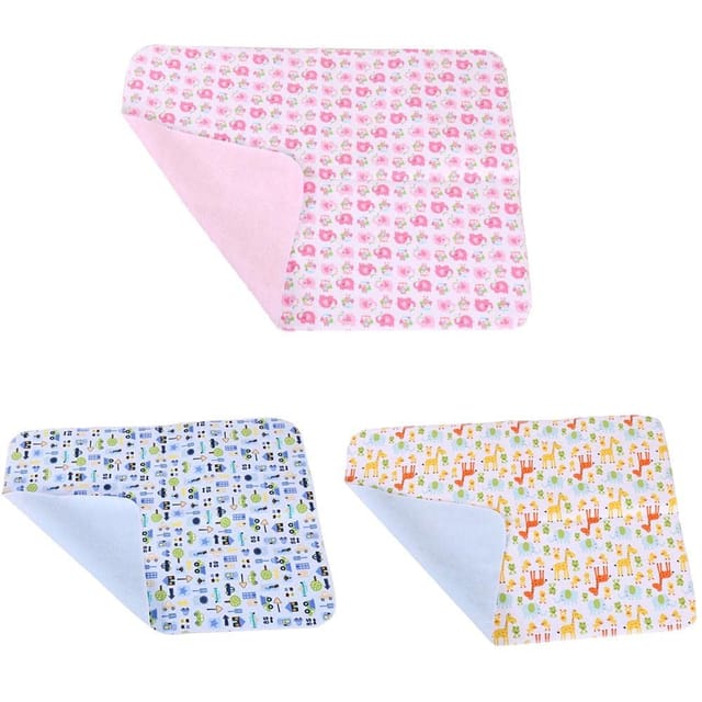 3layer Kids Baby Waterproof Sheet Urine Changing Pads Cute Cartoon Resuable  Cotton Pee Pads Baby Urine Mat for Bed 4size