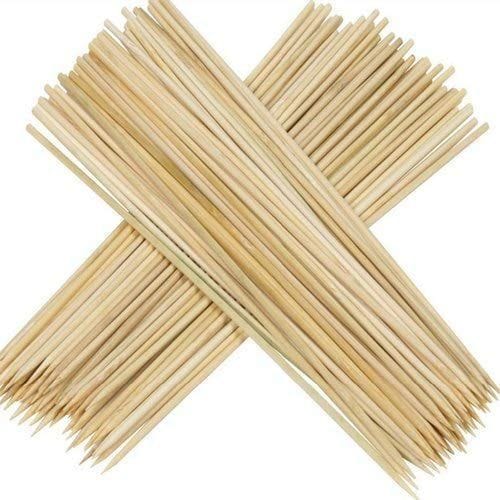 Sakoraware Natural Bamboo Wooden Skewers/BBQ Sticks Seekh (240 pcs) for Kabab Chicken Paneer Tikka Fruits Salad for Barbeque and Grilling (10 inch Each, 3 mm Thickness)