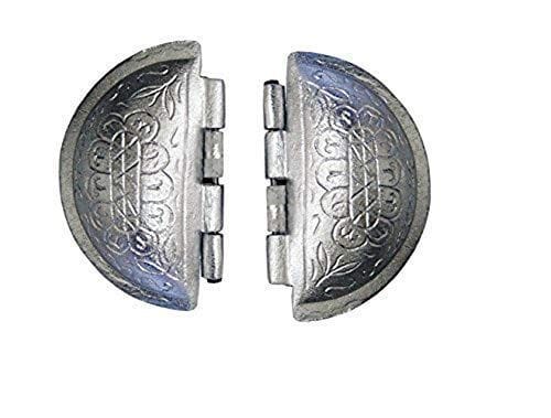 Kalakriti Aluminium Gujiya/Gujia Karanji Maker karjikai Mould Cutter Sacha Machine, Dumpling Maker Kitchen Molds for Festivals, Pack of 2, Silver