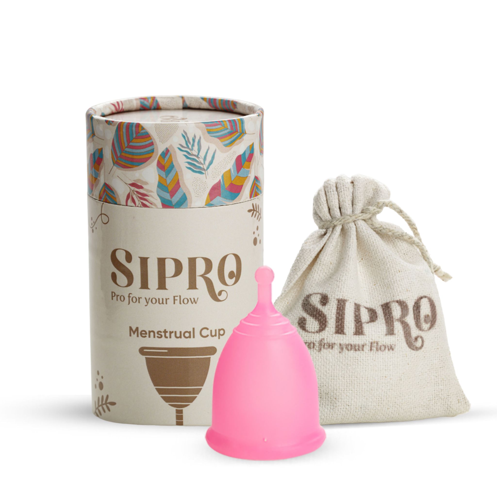 SIPRO Reusable Menstrual Cup for Women | Travel Friendly with Pouch, Ultra Soft Odour & Rash Free,100% Medical Approved Silicone |12 Hours Protection, No Leakage FDA Approved (Pack of 1) |