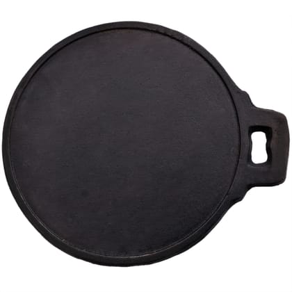 Seematis Kitchen Pre seasoned cast iron Tawa 10,11, 12 Inches Black