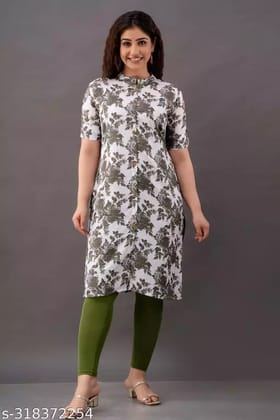 Gracefull Straight Printed Kurti for Women (Multicolor)