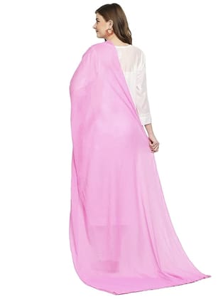 DUPATTA BAZAAR Women's Onion Pink Cotton Dupatta