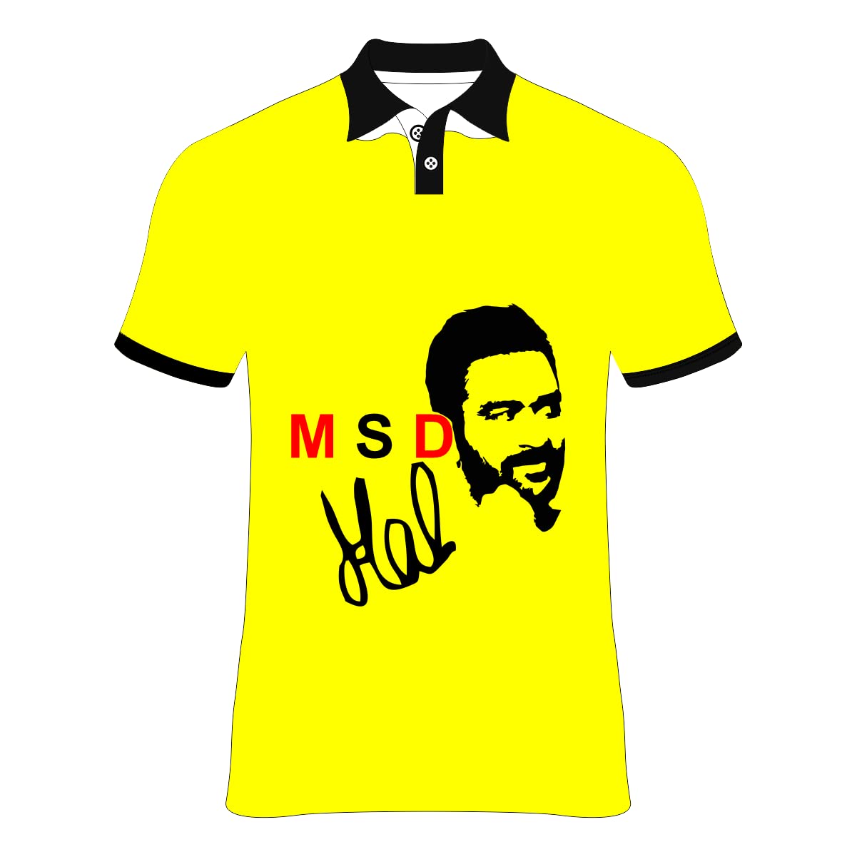 Ms dhoni printed t sales shirts