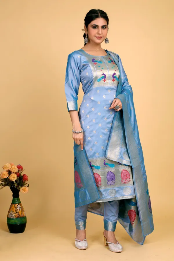 Printed Kurta, Salwar & Dupatta Set