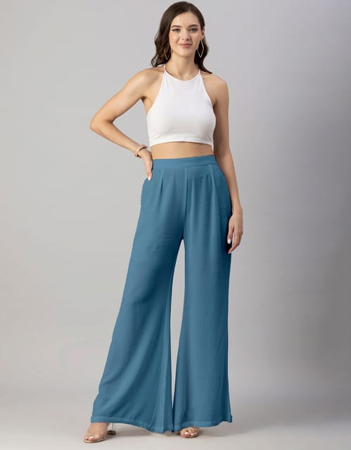 Avamo Ladies Palazzo Pant Wide Leg Bottoms High Waisted Pants