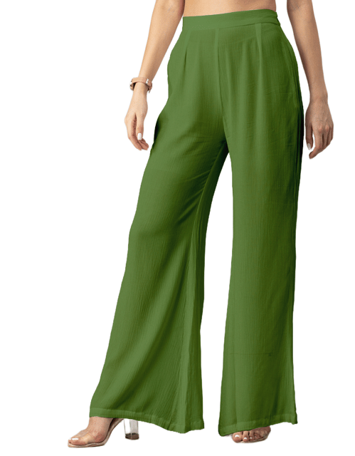 Flared 18 Color Available Women''s Rayon Palazzo Wide Leg Elastic
