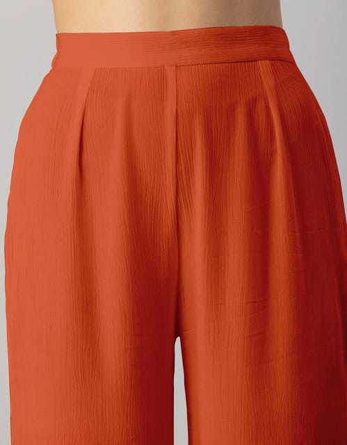 L'agence Campbell High-rise Wide Leg Pants In Pumpkin Orange Women's Small  Flowy | eBay
