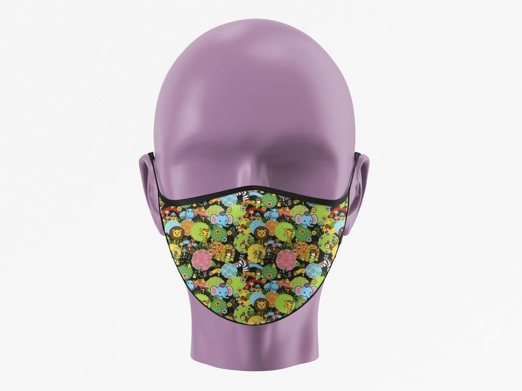 Retro Jungle Party Face Mask (Pack of 1, 3, 5, 10)