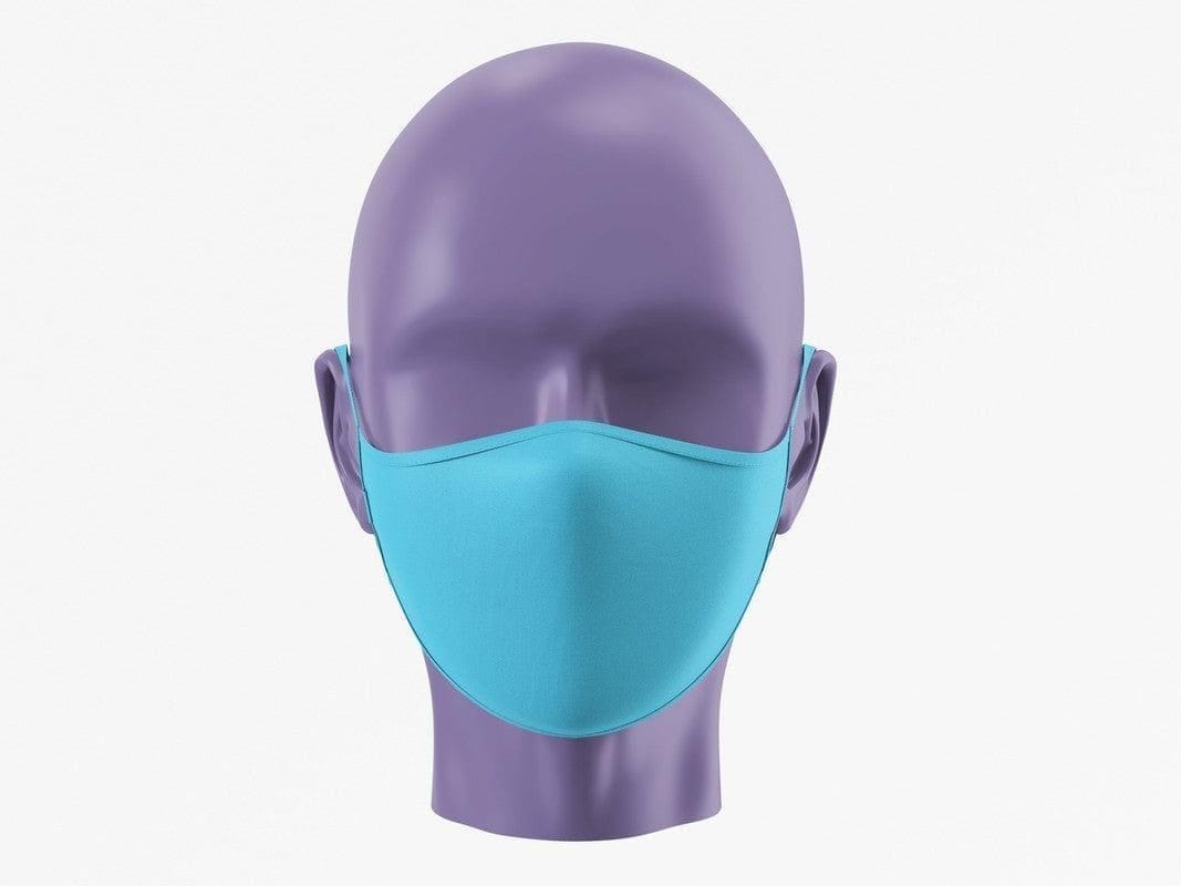 Plain Face Mask - Sky Blue (Pack of 1, 3, 5, 10)