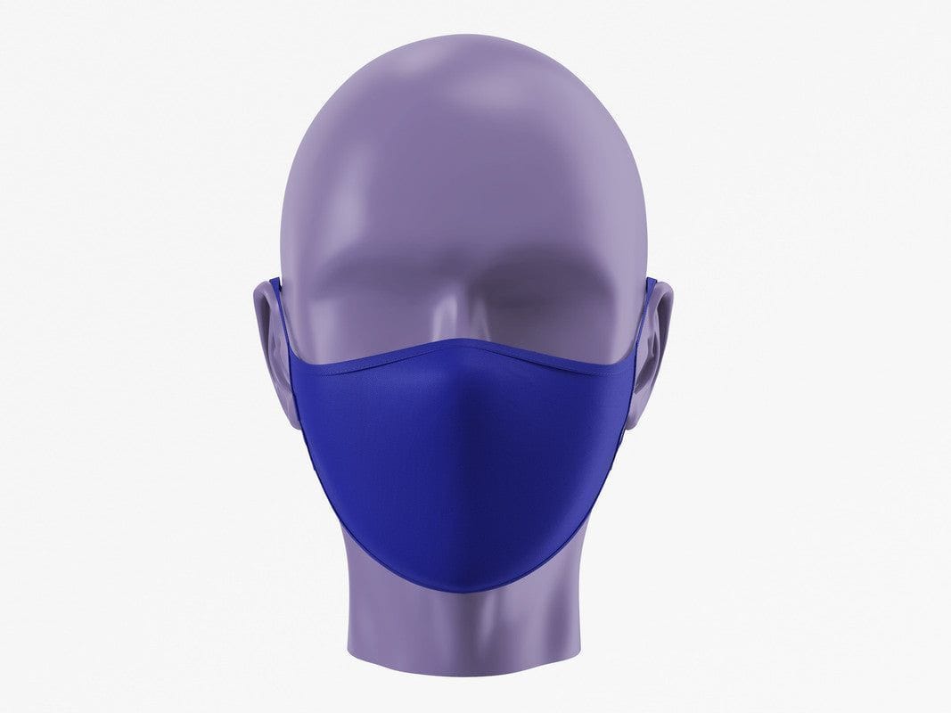 Plain Face Mask - Royal Blue (Pack of 1, 3, 5, 10)