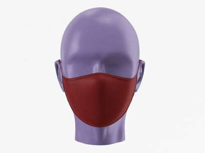 Plain Face Mask - Red (Pack of 1, 3, 5, 10)