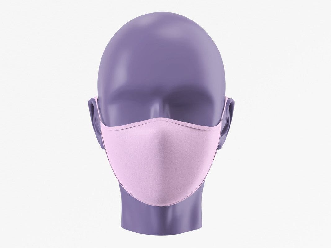 Plain Face Mask - Light Pink (Pack of 1, 3, 5, 10)