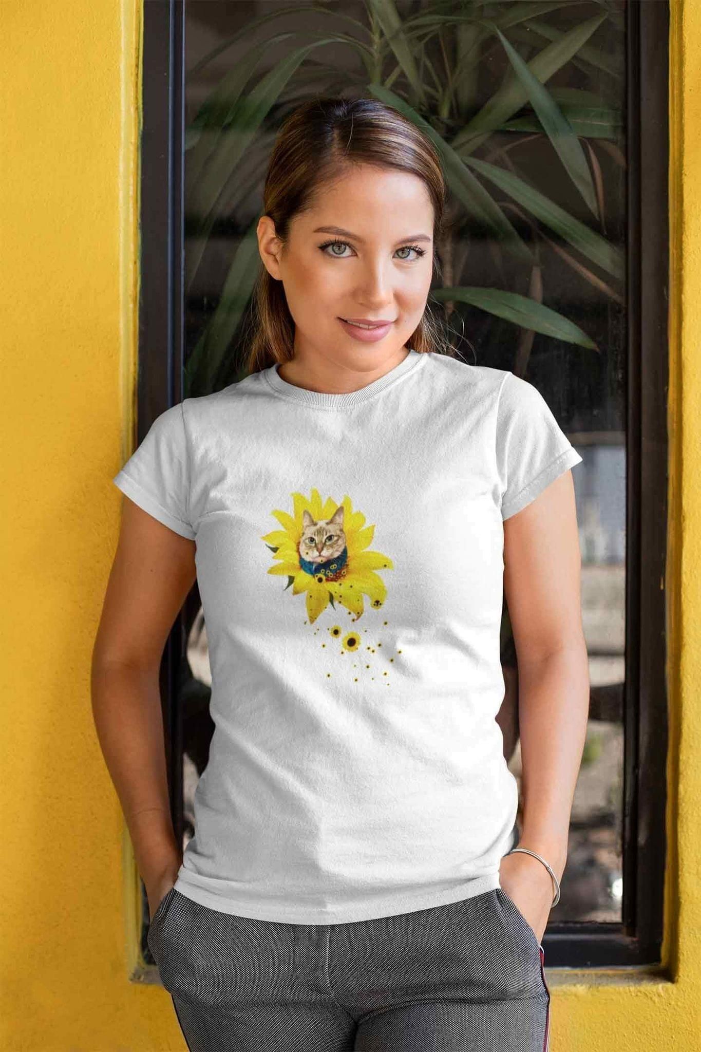 Round Neck T-Shirt (Women) - A Meowment Of Sunshine (16 Colours)