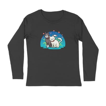 Full Sleeves Round Neck (Men) - Pawsitively Adorable Cats (7 Colours)