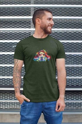 Round Neck T-Shirt (Men) - Droopy Dog Eyes (11 Colours)