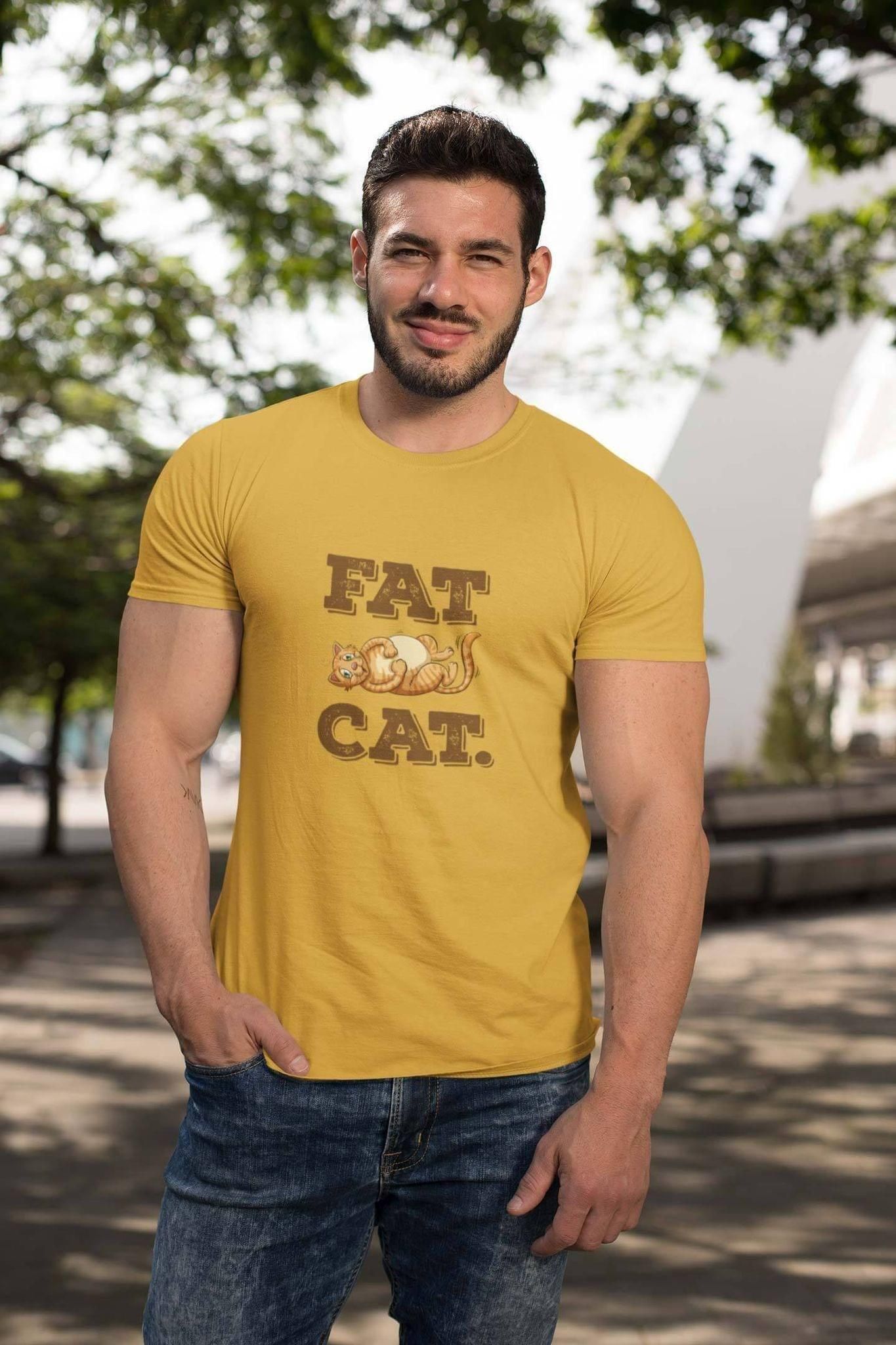 Round Neck T-Shirt (Men) - Fat Cat (6 Colours)