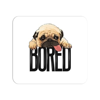 Bored Pug Baby Mouse Pad