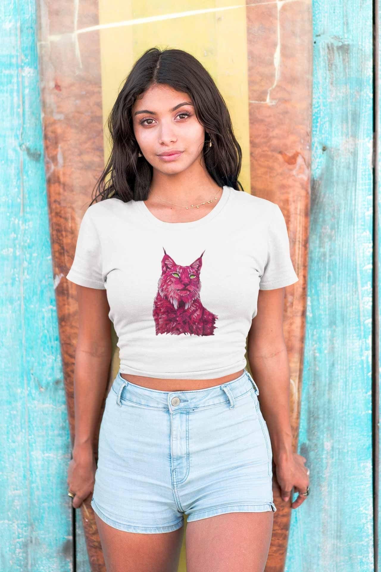 Crop Top (Women) - Roar Of The Fuchsia Lion (10 Colours)