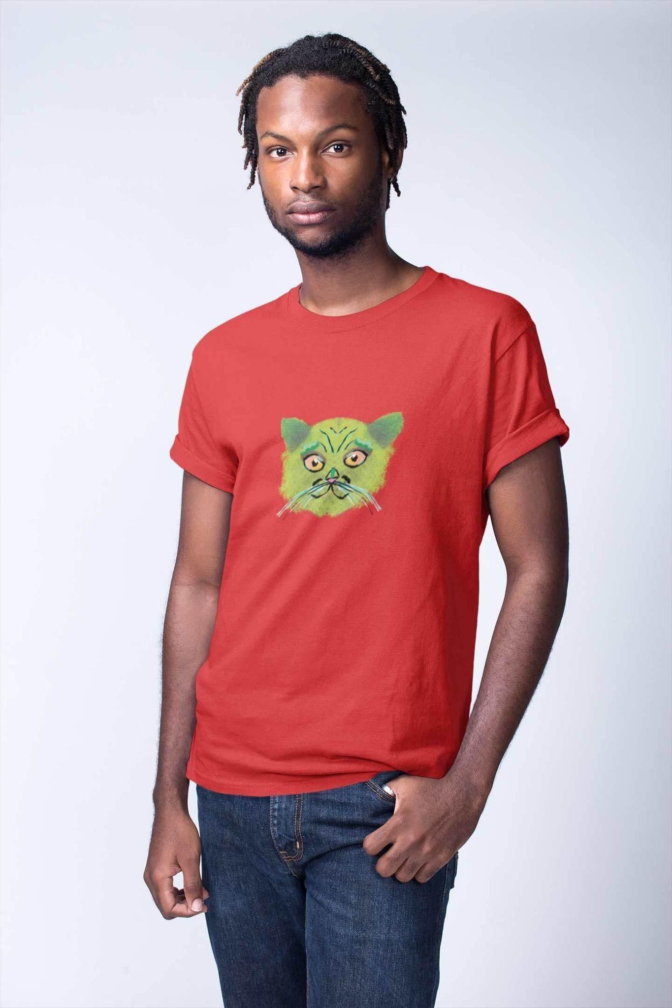 Round Neck T-Shirt (Men) - British Shorthair Victorian Cat (11 Colours)