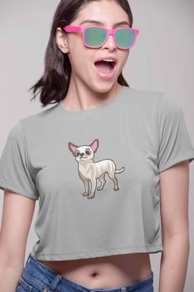 Crop Top (Women) - Chatty Chihuahua (12 Colours)