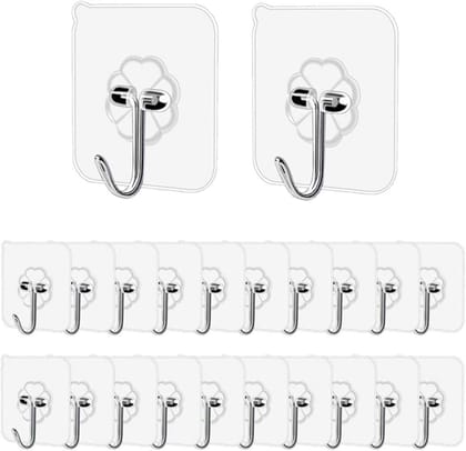 Wall Hooks 15 kg MAX Heavy Duty Self Adhesive Hooks (10)