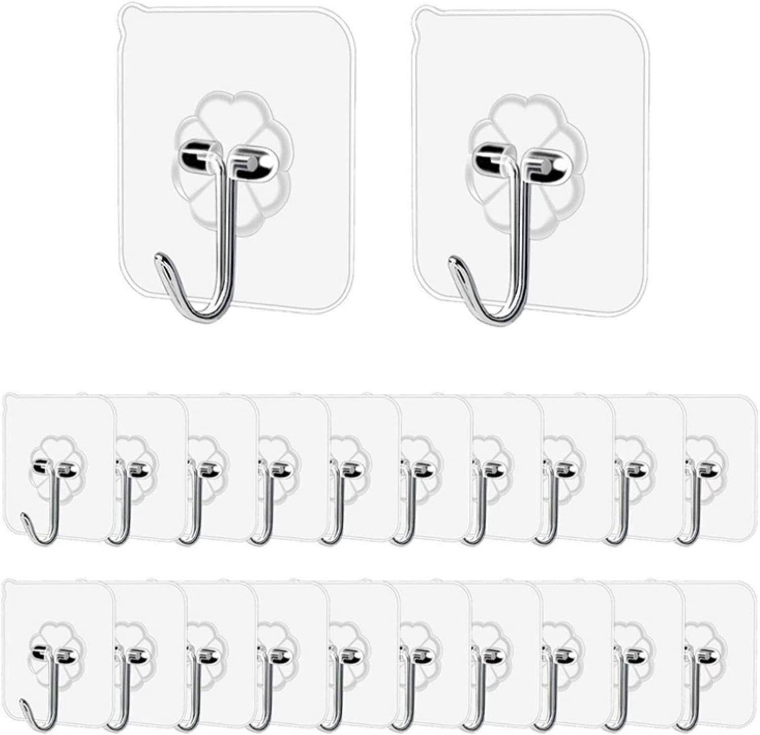 Wall Hooks 15 kg MAX Heavy Duty Self Adhesive Hooks (10)