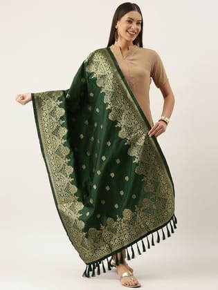 Women's Fancy Woven Banarasi Silk Dupatta