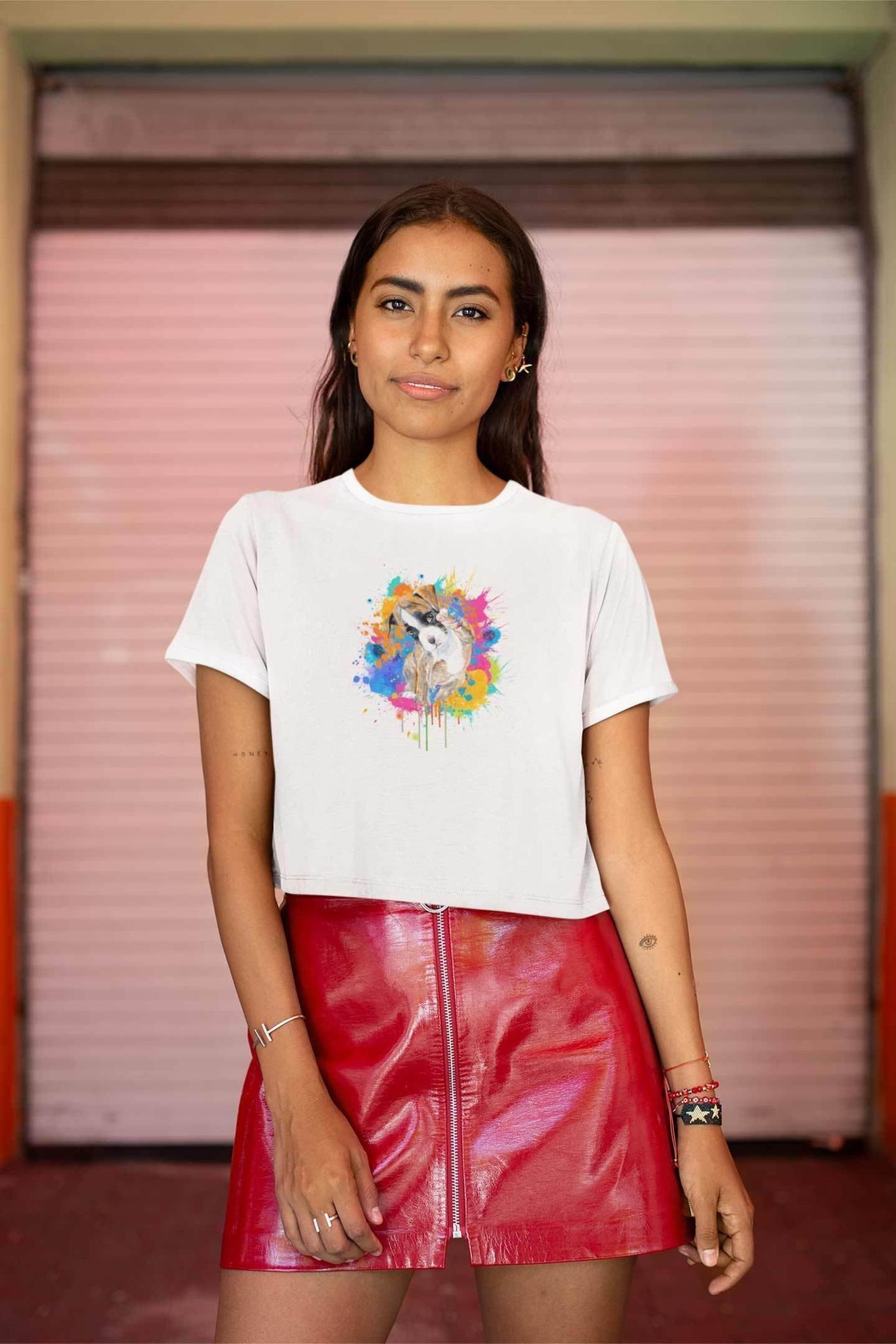 Crop Top (Women) - Splashes Of Joy Puppy (12 Colours)