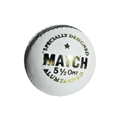 Match White Cricket Leather Ball  (Pack of 1, White)