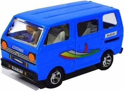 Shinsei Pull Back Plastic Famous Maruti Omni Van Toy with Openable Door Feature|Miniature Scaled Models Toy for Kids Fun (Pack of 1, Multicolor)