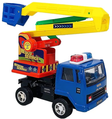 Plastic Indian Miniature Model Toys for Babies and Kids with Pull Back Action| Use As Showpiece| Color May Vary| (SH-Rescue Service Truck)