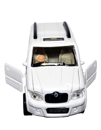 Cube Play Pull Back Indian Scorpio CAR for Kids. | with Opening Doors and Hood Opening. | Miniature Scaled Models Toy CAR (Pull Back Toys)