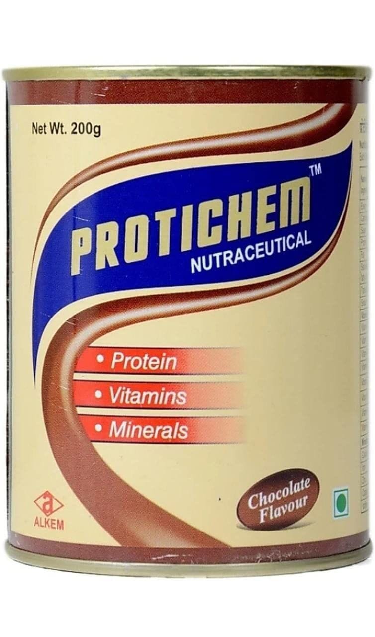 Protichem Nutraceutical Chocolate Flavour Helps In Increase Protein, Vitamin, Minerals (Pack of 1, 200gm)