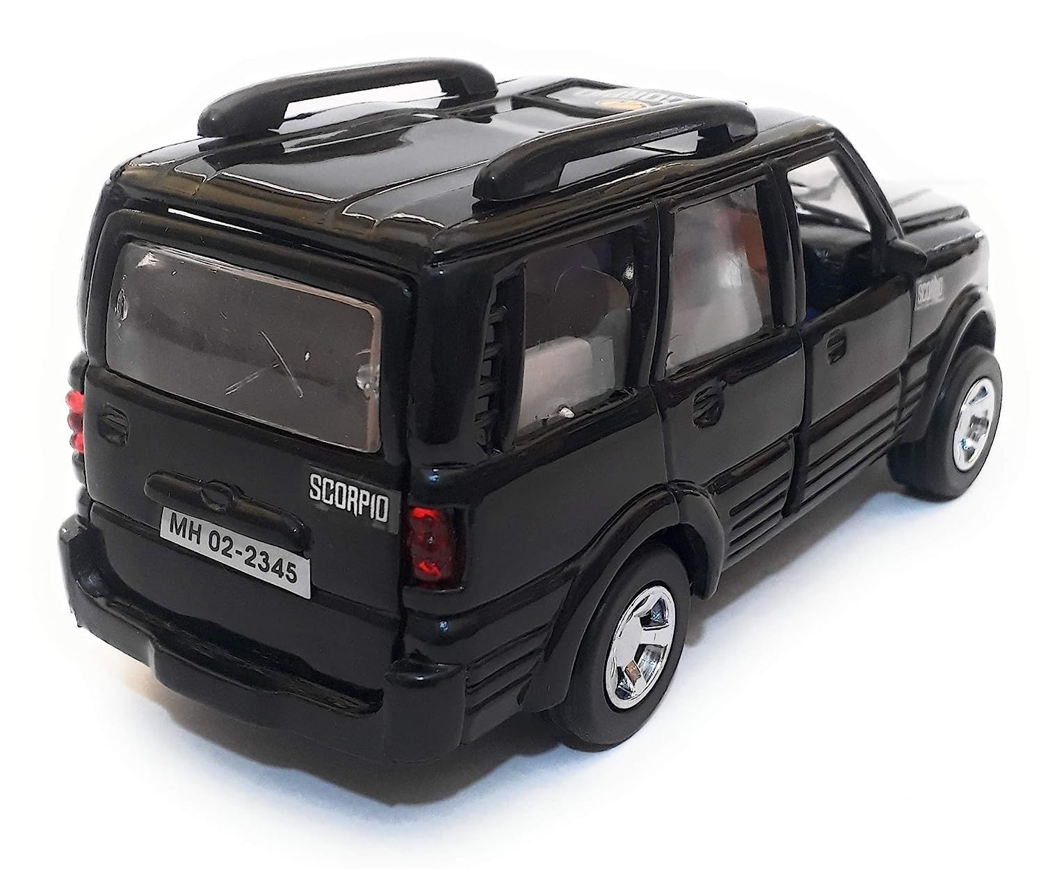 Pull Back Scorpio Toy Car for Kids with Opening Doors and Hood Opening Wonderful Design and Bold Looks Miniature Scaled Models Toy Car with Doors (Black)