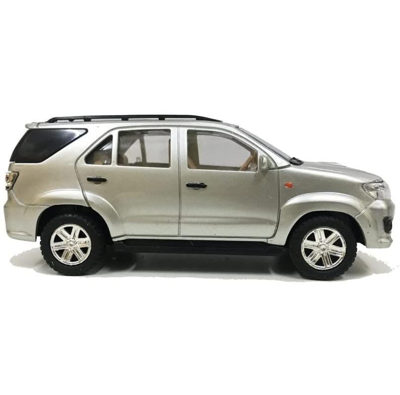 Pull Back Plastic Fortuner Car Toys|Wonderfull Design & Bold Look|Excellent Body|Perfect for Kids Fun (Pack of 1, Silver)