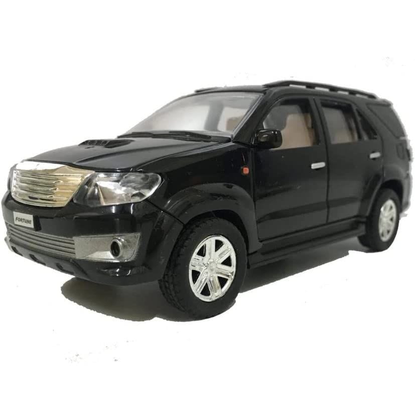 Pull Back Plastic Fortuner Car Toys|Wonderfull Design & Bold Look|Excellent Body|Perfect for Kids Fun (Pack of 1, Black)