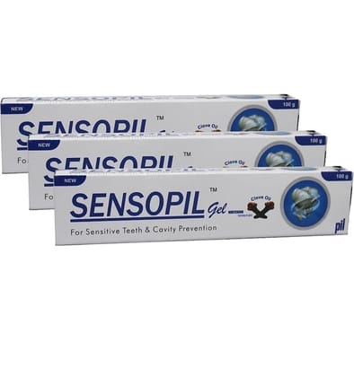 Sensopil Whitening Gel With Clove Oil 100 Gm Pack Of 3