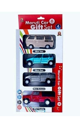 Mehtab Pull Back Plastic Maruti Car Set Toy with Door Openable|Wonderfull Design & Bold Look|Perfect for Kids Fun (Set of 4, Multicolor)