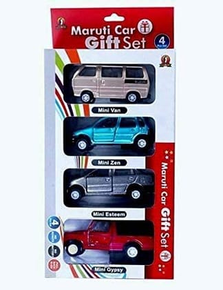 Skyblue Maruti Gift Set Car Sets Toys for Boys Pull Back 4 Piece (Multicolour)