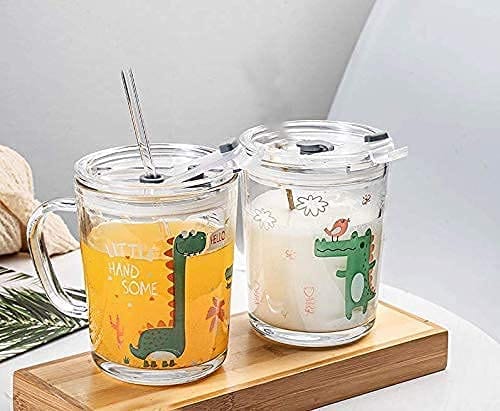 A2DR Multipurpose Cartoon Mason Jar with Glass Lid (Masson Jar(450ml))