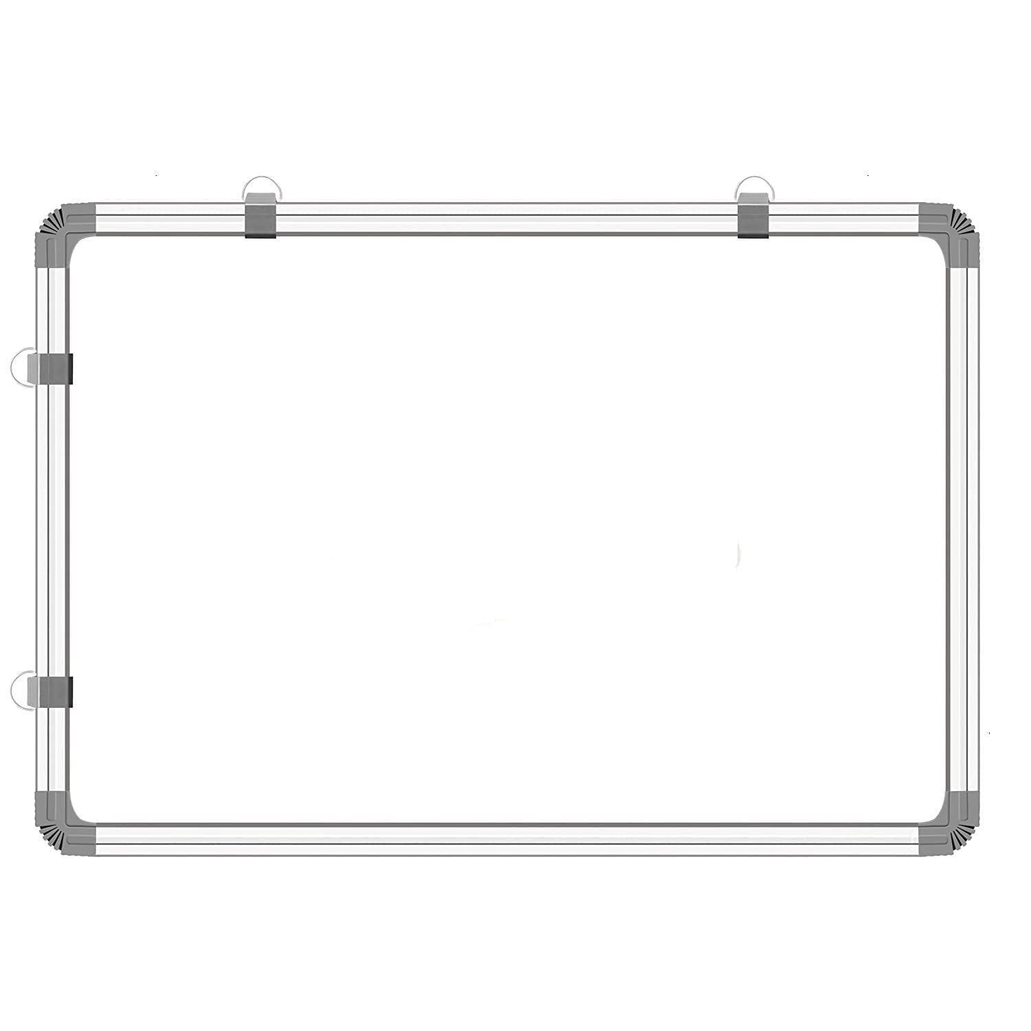 A2DR Non-Magnetic (2 x 3 Feet) Double-Sided 2in1 White Board & Green Chalk Board Quality with Hanging Hooks