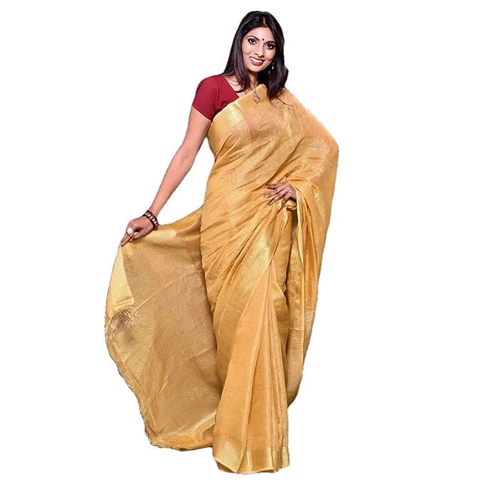 Buy Bhagalpuri Weaves Bhagalpuri Handloom Women's Khadi Cotton Saree 527,  Lime at Amazon.in