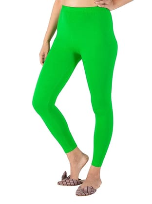 Premium Viscose Stretchable Ankle Length Leggings for Women ( Poise Green )