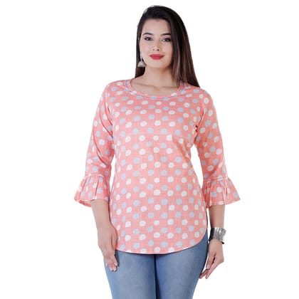 Cotton Printed Kurti for Womens  Top Dresses  Stylish Polka