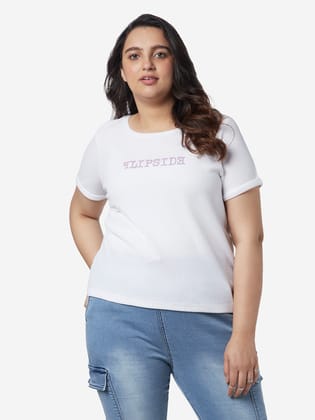 Stylish T-shirt  for Women (White)