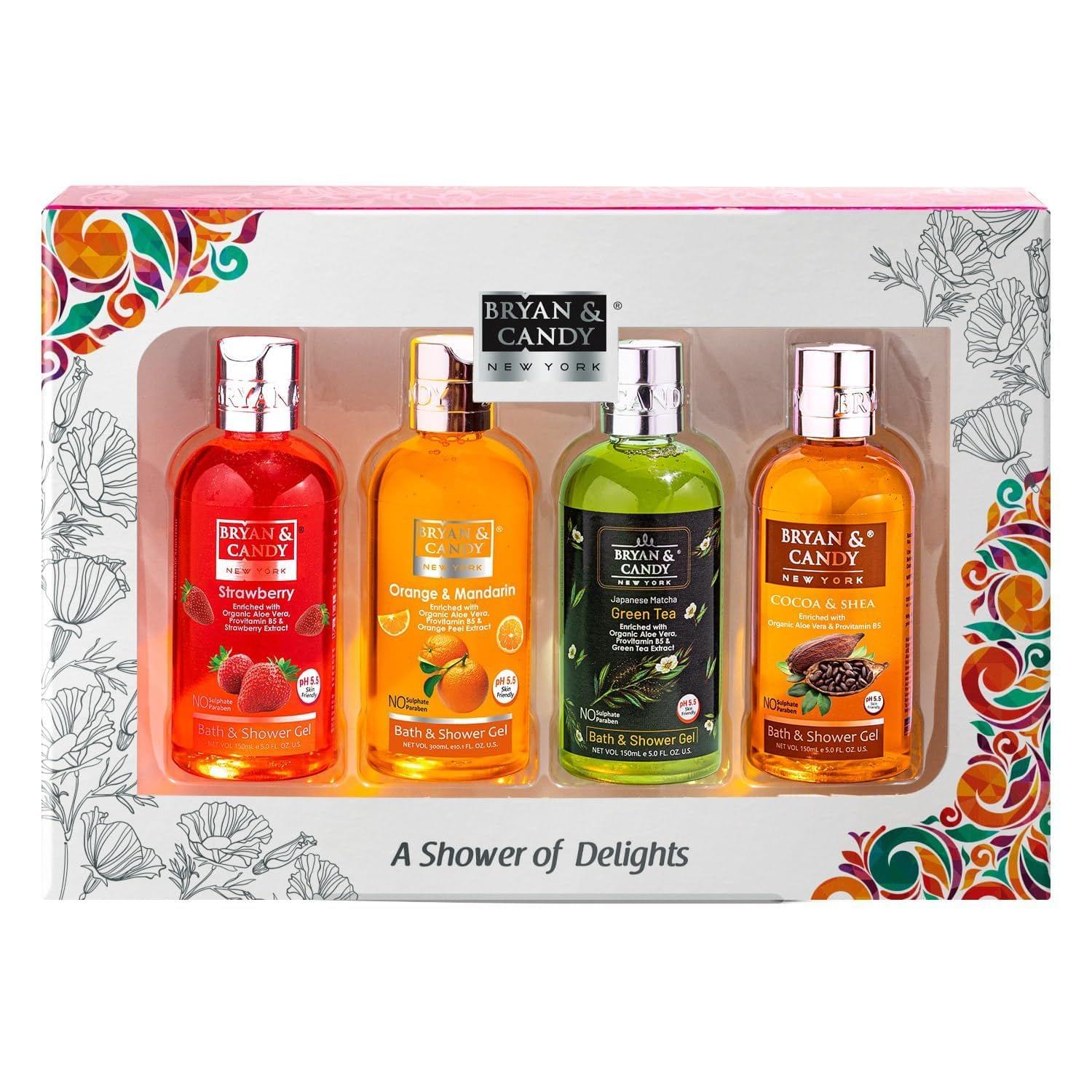 Bryan & Candy Shower Gel for Her | The Perfect Raksha Bandhan Gift For Sister | Gift Set (Pack of 4) for Clean Moisturized Skin