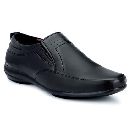 Stylelure Leather Black Formal Shoes for Men