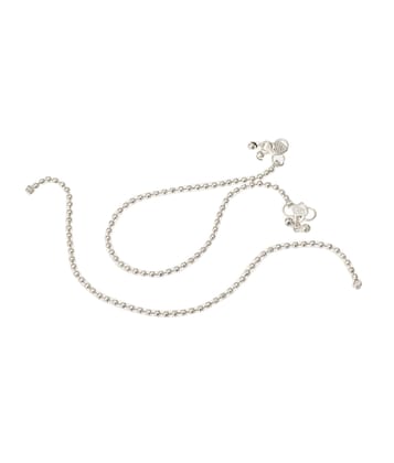 Fashion World Silver Payal Anklet for Girls & Women